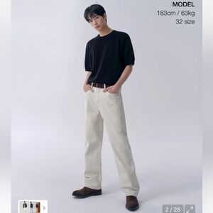 MUSINSA STANDARD Regular Fit Denim Pants - Cream - 31